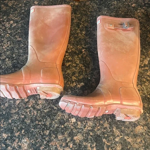Hunter Tall Rubber Boots in Chestnut size 7 - Picture 2 of 6